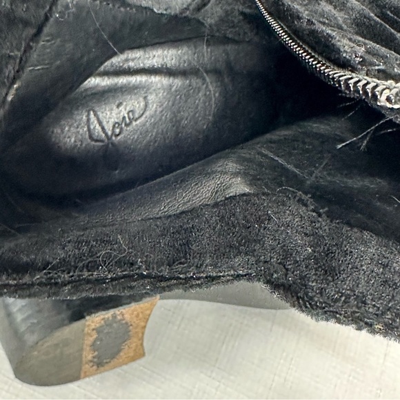 Joie Women’s size 3 7/ 7 Fenella Black Velvet Ankle Boots Booties - Picture 14 of 17